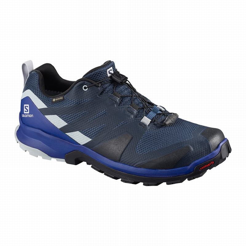 SALOMON UK XA ROGG GTX - Mens Trail Running Shoes Navy/Black,YIEA42137